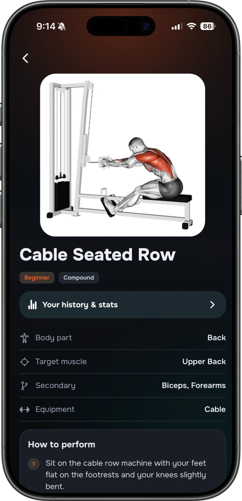Strakk app: Exercise (right)