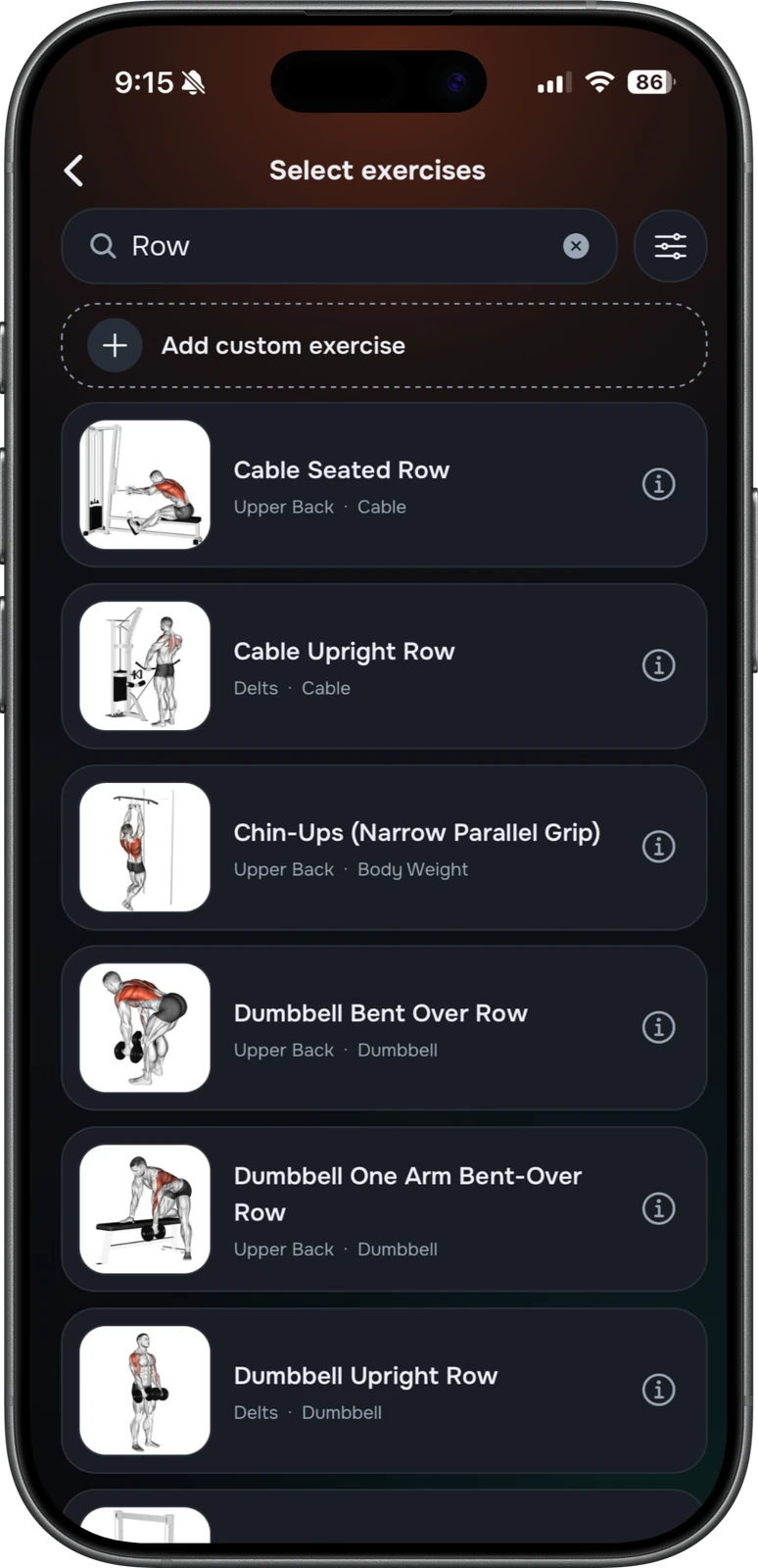 Strakk app: Exercise detail