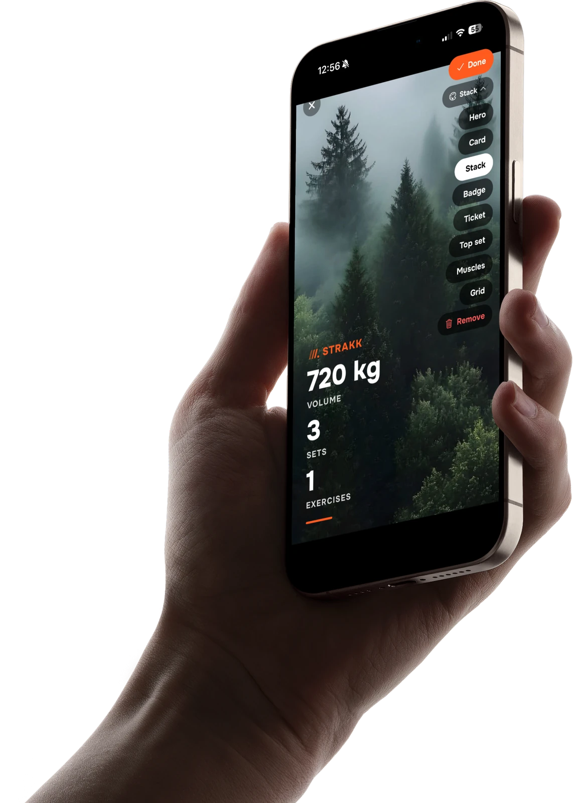 Strakk app: Share overlay