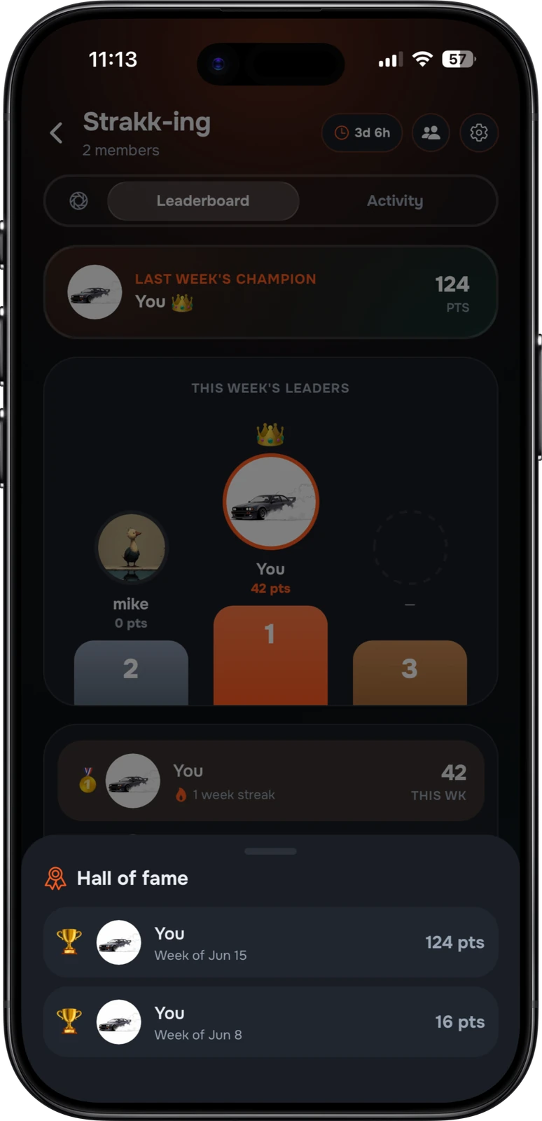 Strakk app: Hall of Fame